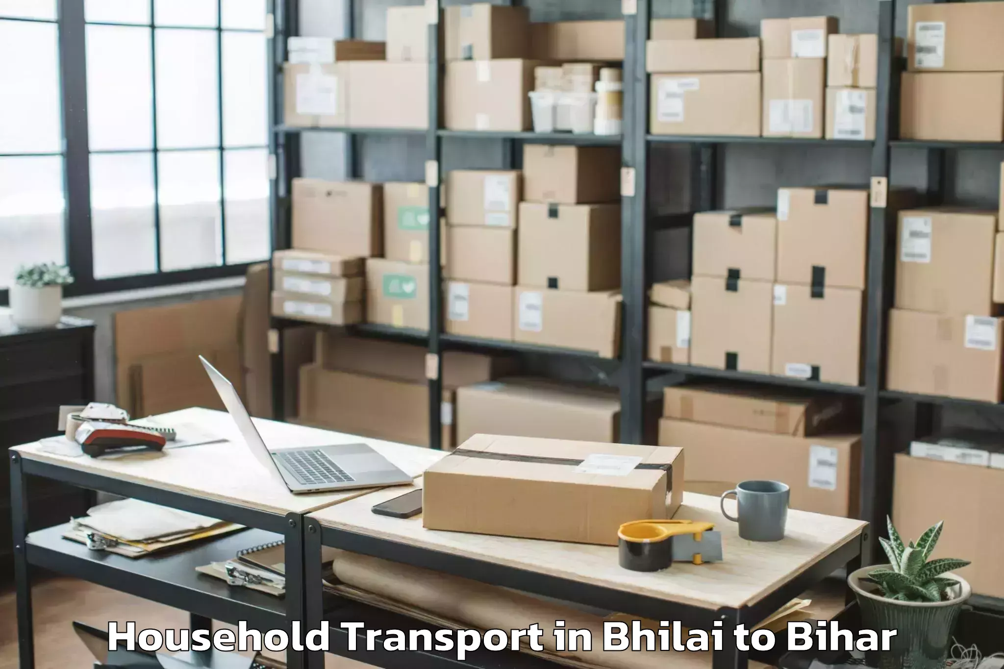 Easy Bhilai to Lauria Nandangarh Household Transport Booking